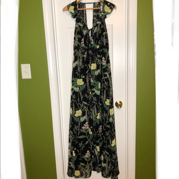 Lulus Leaf Your Mark Black Floral Print Maxi Dress - Picture 7 of 9